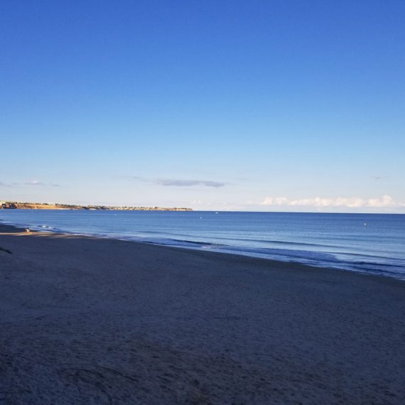 View of the beach area near Casa Madroño