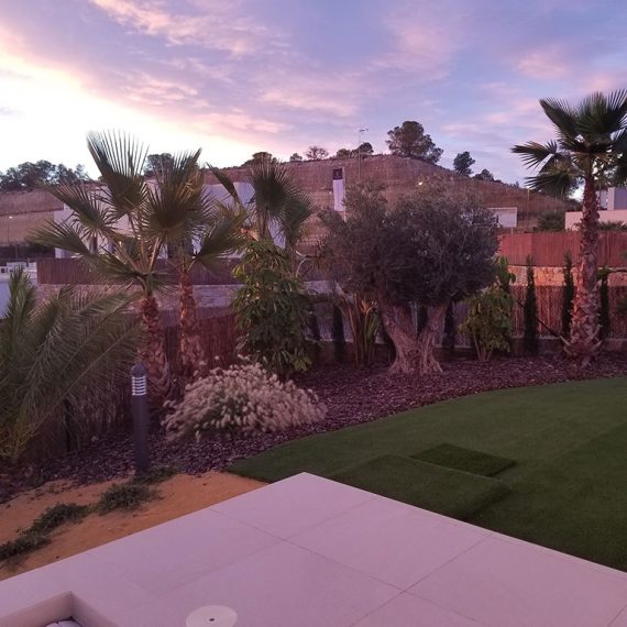View of the garden at Casa Madroño